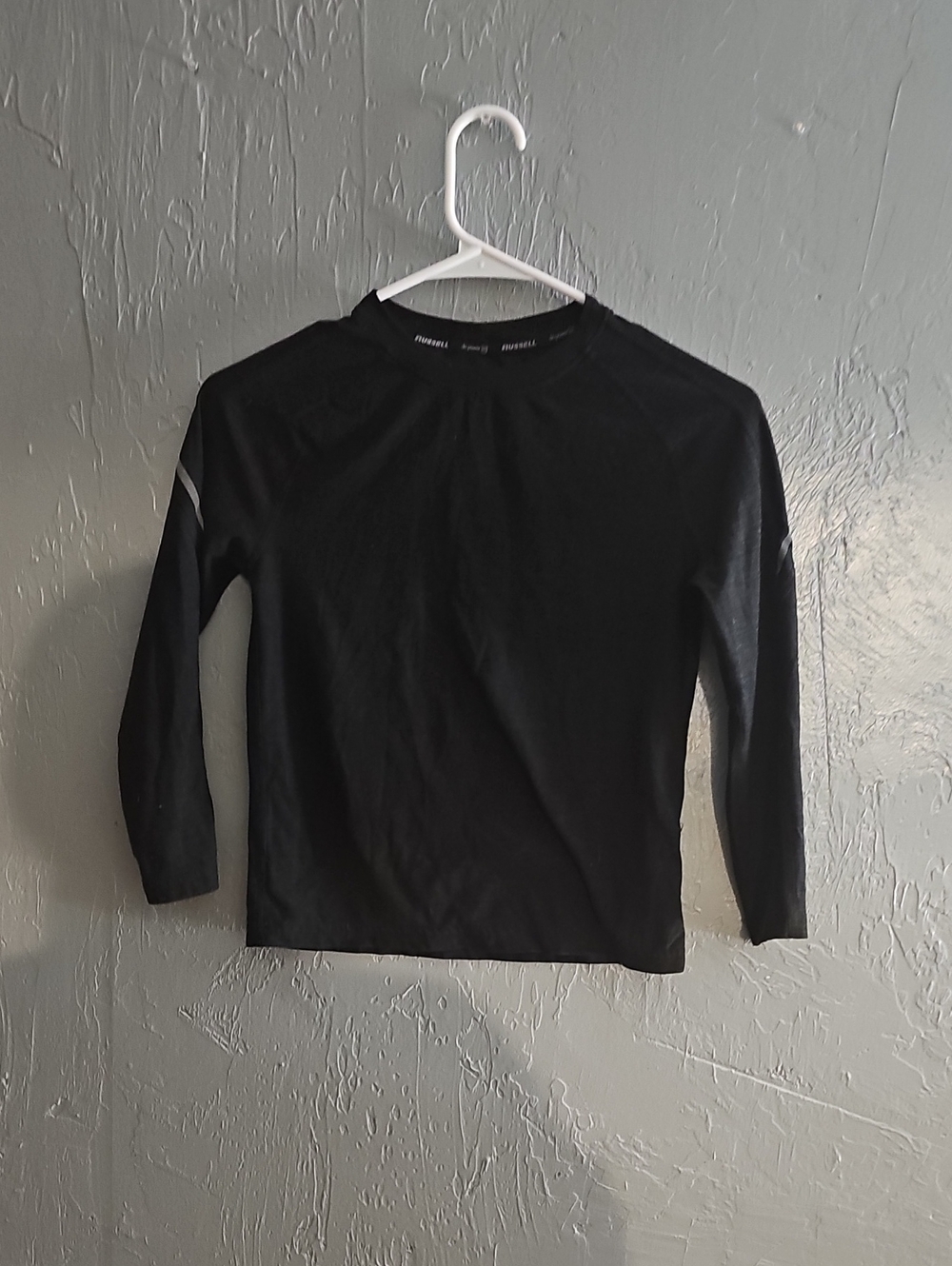 Russell Athletic Black Long-Sleeve Kids Performance Tee